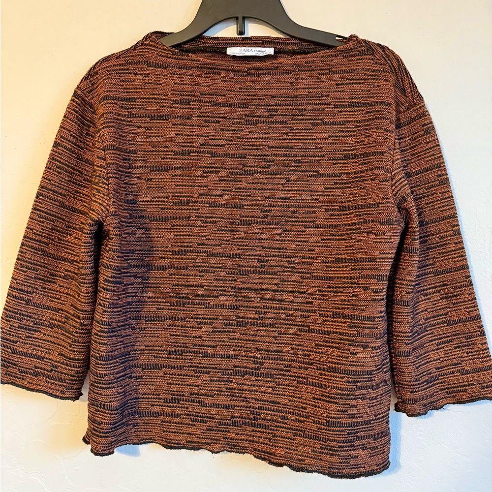 Zara Textured Knit Crop Top